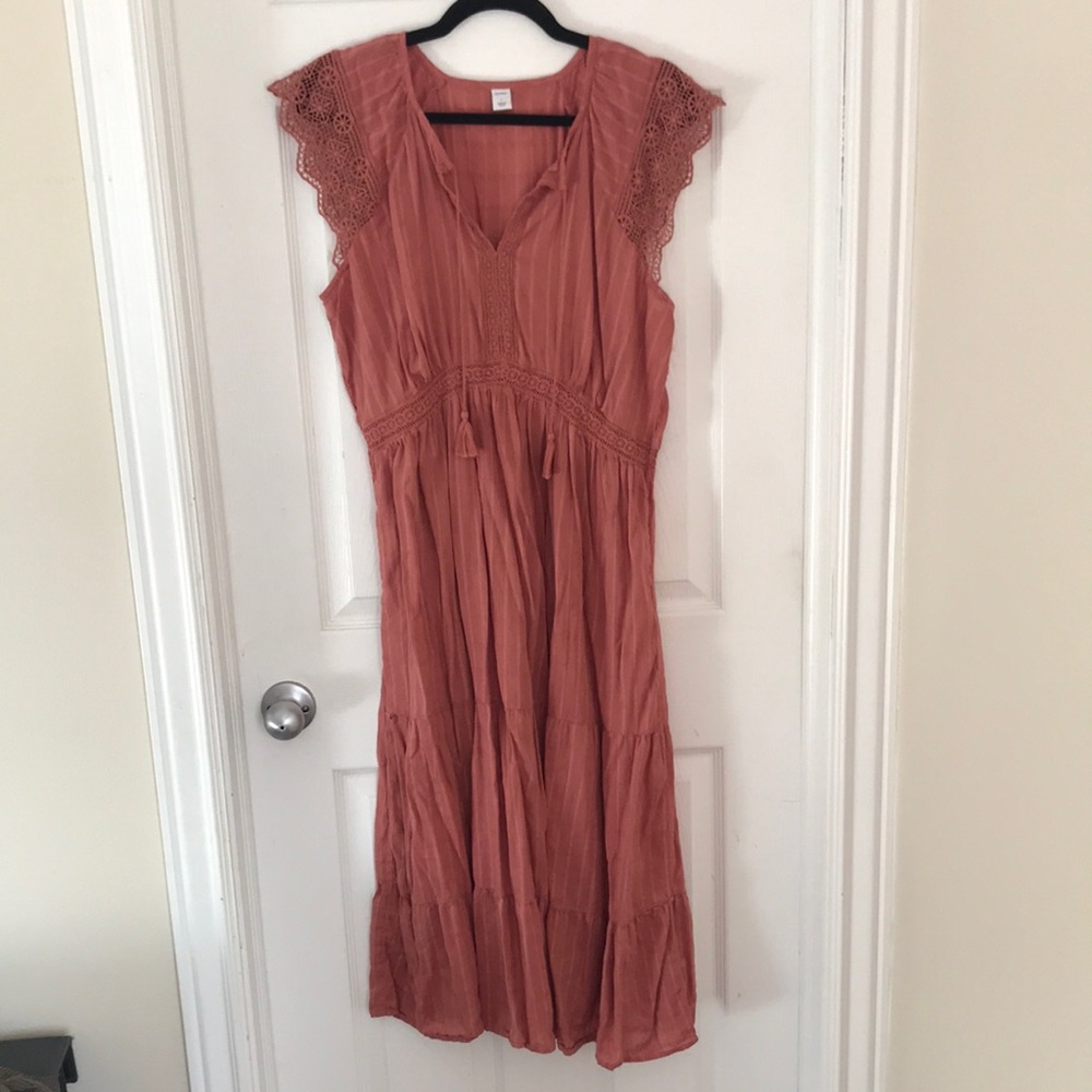 Dusty rose midi dress